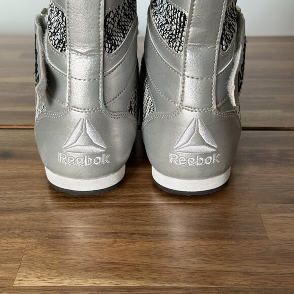 Reebok Boxing Boots shoes, Lace Up Ankle Strap Black/Silver Men’s Size 11 - Picture 8 of 16
